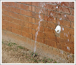 Damaged Sprinkler System